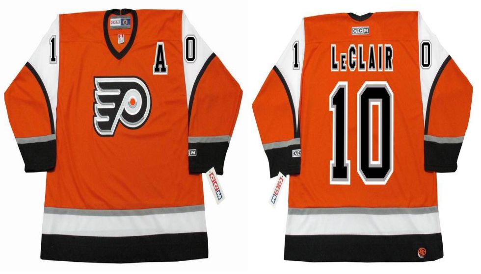 2019 Men Philadelphia Flyers #10 Leclair Orange CCM NHL jerseys->philadelphia flyers->NHL Jersey